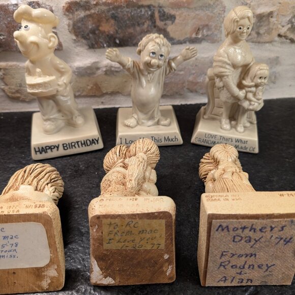 Vintage Lot Of (6) R&W Berries & Paula Whimsical Statuettes 1970's Made In USA - Picture 8 of 12